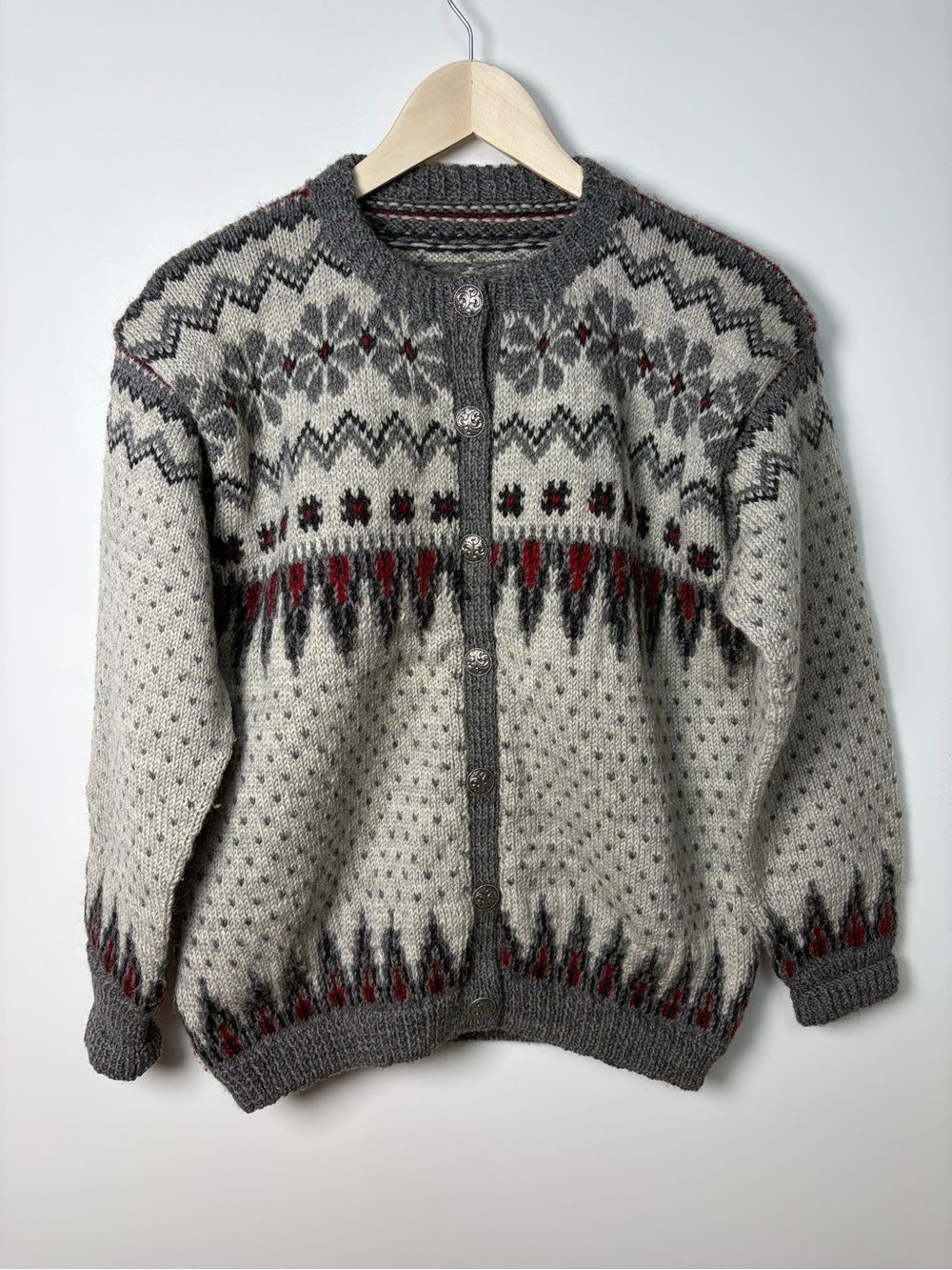 Vintage Wool Fair Isle Sweater Norwegian Design Women’s Size Medium